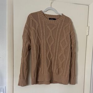 Tan Cable Knit Sweater